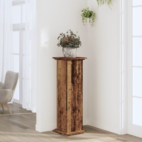 Aged engineered wood plant stands 33x33x100 cm by , Pot stands - Ref: Foro24-852985, Price: 62,99 €, Discount: %