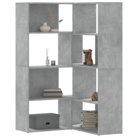 Corner shelf 4 levels gray wood concrete 85x85x140 cm by , Bookcases and shelves - Ref: Foro24-3307813, Price: 164,98 €, Disc...