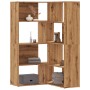 Corner shelf 4 levels oak wood artisan 85x85x140 cm by , Bookcases and shelves - Ref: Foro24-3307818, Price: 196,71 €, Discou...