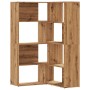 Corner shelf 4 levels oak wood artisan 85x85x140 cm by , Bookcases and shelves - Ref: Foro24-3307818, Price: 196,71 €, Discou...