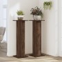 Soportes para plantas 2 uds madera marrón roble 30x30x95 cm de , Soportes para macetas - Ref: Foro24-3307879, Precio: 83,16 €...