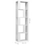 Glossy white plywood shelf 45x24x159 cm by vidaXL, Bookcases and shelves - Ref: Foro24-800114, Price: 55,36 €, Discount: %