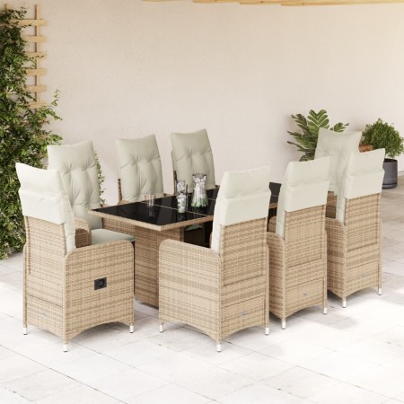 Garden table and chairs set 5 pieces with beige PE rattan cushions by , Garden sets - Ref: Foro24-3277106, Price: 1,00 €, Dis...