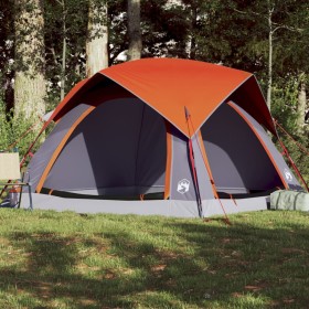 Waterproof gray and orange 4-person tent. by , tents - Ref: Foro24-4009454, Price: 80,17 €, Discount: %