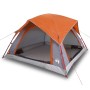 Waterproof gray and orange 4-person tent. by , tents - Ref: Foro24-4009454, Price: 80,99 €, Discount: %