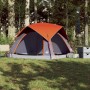 Waterproof gray and orange 4-person tent. by , tents - Ref: Foro24-4009454, Price: 80,99 €, Discount: %