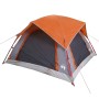 Waterproof gray and orange 4-person tent. by , tents - Ref: Foro24-4009454, Price: 80,99 €, Discount: %