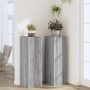 Soportes para plantas 2 uds madera gris Sonoma 33x33x100 cm de , Soportes para macetas - Ref: Foro24-3307887, Precio: 127,16 ...