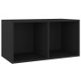 Black plywood vinyl record case71x34x36cm by vidaXL, CD and DVD storage - Ref: Foro24-800118, Price: 42,60 €, Discount: %