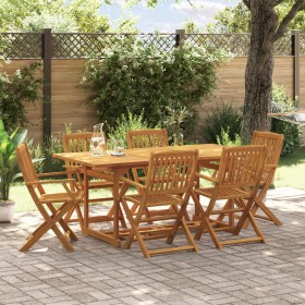 Garden dining set 7 pieces solid acacia wood 180x90x75cm by , Garden sets - Ref: Foro24-3321528, Price: 509,71 €, Discount: %