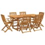 Garden dining set 7 pieces solid acacia wood 180x90x75cm by , Garden sets - Ref: Foro24-3321528, Price: 502,99 €, Discount: %