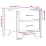 Nachttische 2 Stück aus schwarzer Ingenieurholz 40x41x40 cm von , Nachttische - Ref: Foro24-848505, Preis: 105,99 €, Rabatt: %