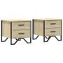 Bedside tables 2 units engineered wood Sonoma oak 40x41x40 cm by , Nightstands - Ref: Foro24-848507, Price: 92,90 €, Discount: %