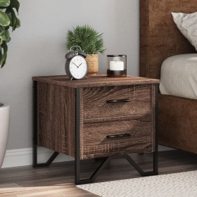 Bedside tables 2 units engineered wood brown oak 40x41x40 cm by , Nightstands - Ref: Foro24-848513, Price: 105,99 €, Discount: %