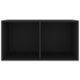 Black plywood vinyl record case71x34x36cm by vidaXL, CD and DVD storage - Ref: Foro24-800118, Price: 42,60 €, Discount: %