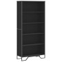 Estantería de madera de ingeniería negra 80x31x169 cm de , Librerías y estanterías - Ref: Foro24-3295312, Precio: 108,54 €, D...