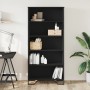 Engineered wood black shelf 80x31x169 cm by , Bookcases and shelves - Ref: Foro24-3295312, Price: 108,54 €, Discount: %