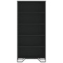 Engineered wood black shelf 80x31x169 cm by , Bookcases and shelves - Ref: Foro24-3295312, Price: 108,54 €, Discount: %