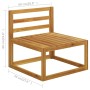 Garden furniture set, 6 pieces with solid acacia wood and cushions. by , Garden sets - Ref: Foro24-3098663, Price: 528,93 €, ...