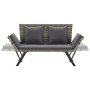 Garden bench with gray synthetic rattan cushions 176 cm by , garden benches - Ref: Foro24-317183, Price: 238,20 €, Discount: %