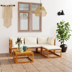 Garden furniture set 5 pieces with solid acacia wood and cushions by , Garden sets - Ref: Foro24-3098668, Price: 416,22 €, Di...