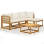 Garden furniture set 5 pieces with solid acacia wood and cushions by , Garden sets - Ref: Foro24-3098668, Price: 416,22 €, Di...