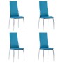 Sillas de comedor 4 unidades cuero sintético azul de , Sillas de comedor - Ref: Foro24-281886, Precio: 202,38 €, Descuento: %