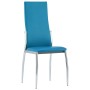 Sillas de comedor 4 unidades cuero sintético azul de , Sillas de comedor - Ref: Foro24-281886, Precio: 202,38 €, Descuento: %