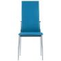 Sillas de comedor 4 unidades cuero sintético azul de , Sillas de comedor - Ref: Foro24-281886, Precio: 202,38 €, Descuento: %