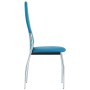 Sillas de comedor 4 unidades cuero sintético azul de , Sillas de comedor - Ref: Foro24-281886, Precio: 202,38 €, Descuento: %