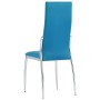 Sillas de comedor 4 unidades cuero sintético azul de , Sillas de comedor - Ref: Foro24-281886, Precio: 202,38 €, Descuento: %