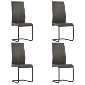 Cantilever dining chairs 4 units synthetic leather brown by , dining chairs - Ref: Foro24-281981, Price: 171,29 €, Discount: %