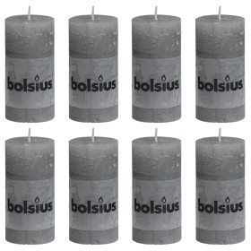 Bolsius Rustic candles 8 units light gray 100x50 mm by , Candles - Ref: Foro24-428147, Price: 17,99 €, Discount: %