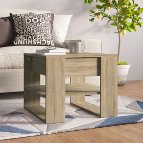 Engineered wood Sonoma oak coffee table 55.5x55x45 cm by , Coffee table - Ref: Foro24-810911, Price: 51,95 €, Discount: %