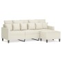 Dreisitzer-Sofa mit cremefarbenem Samt-Hocker, 180 cm. von , Sofas - Ref: Foro24-3201115, Preis: 352,57 €, Rabatt: %