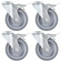 Swivel wheels with pin hole 8 units 100 mm by , Material handling - Ref: Foro24-277866, Price: 51,20 €, Discount: %