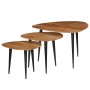 Set of 3 solid acacia wood coffee tables by , Coffee table - Ref: Foro24-246062, Price: 128,99 €, Discount: %