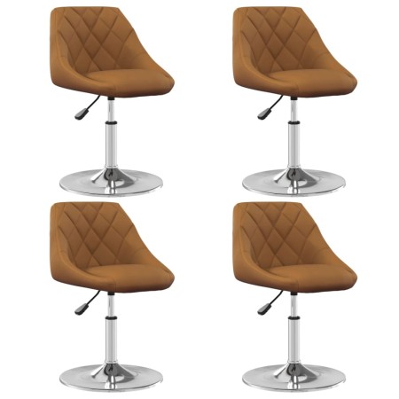 Swivel dining chairs 4 units brown velvet by , dining chairs - Ref: Foro24-3088756, Price: 231,99 €, Discount: %