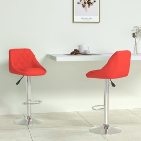 Kitchen stools 2 units synthetic red leather by , Kitchen stools - Ref: Foro24-335181, Price: 123,47 €, Discount: %