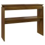 Mesa consola madera contrachapada roble marrón 102x30x80 cm de , Mesas auxiliares - Ref: Foro24-815221, Precio: 57,83 €, Desc...