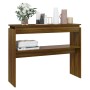 Mesa consola madera contrachapada roble marrón 102x30x80 cm de , Mesas auxiliares - Ref: Foro24-815221, Precio: 57,83 €, Desc...