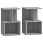 Bedside tables 2 units plywood gray Sonoma 35x35x55cm by , Nightstands - Ref: Foro24-815186, Price: 62,99 €, Discount: %