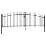 Double gate for fence with spear tips 400x150 cm by , garden gates - Ref: Foro24-144360, Price: 250,01 €, Discount: %