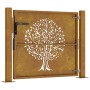 Puerta de jardín acero corten diseño árbol 105x80 cm de , Puertas de jardín - Ref: Foro24-153214, Precio: 149,99 €, Descuento: %