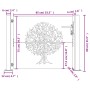 Puerta de jardín acero corten diseño árbol 105x80 cm de , Puertas de jardín - Ref: Foro24-153214, Precio: 149,94 €, Descuento: %