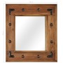 Solid acacia wood mirror 50x50 cm by , Mirrors - Ref: Foro24-246307, Price: 55,99 €, Discount: %