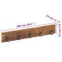 Entryway coat rack with 5 hooks made of recycled wood, 100x2.5x15 cm by , Hat and coat racks - Ref: Foro24-321950, Price: 32,...