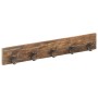 Entryway coat rack with 5 hooks made of recycled wood, 100x2.5x15 cm by , Hat and coat racks - Ref: Foro24-321950, Price: 32,...