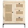 Solid mango wood and natural cane sideboard 60x35x70 cm by , Sideboards - Ref: Foro24-323508, Price: 298,85 €, Discount: %