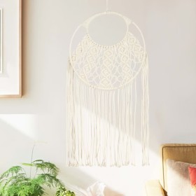 Macramé wall decoration made of cotton, 40x80 cm by , Decorative upholstery - Ref: Foro24-324000, Price: 53,16 €, Discount: %